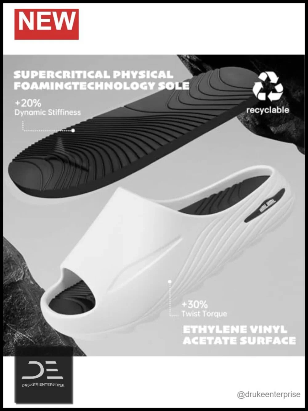 Recovery Slides with Orthotic Arch Support for Plantar Fasciitis, Cushioned